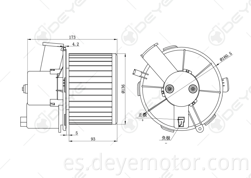 6441.P0 motor del ventilador del aire acondicionado del coche para PEUGEOT 307